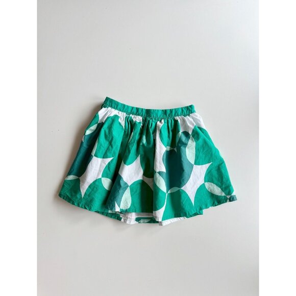 Girls' OKAIDI Green Floral Print 100% Cotton Poplin Full Circle Skirt, Size 8 - Picture 7 of 12